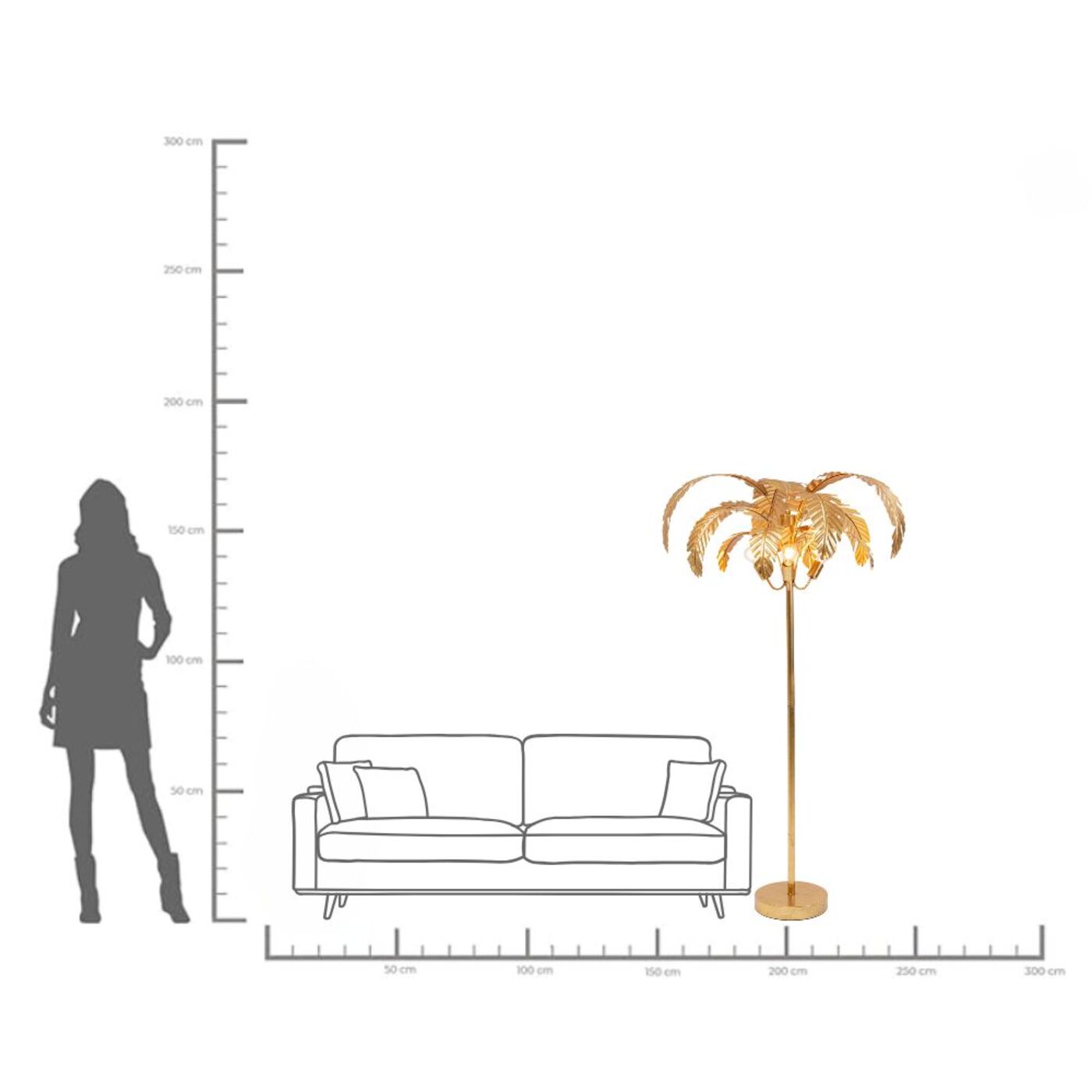 Светильник напольный Palmera 170 см