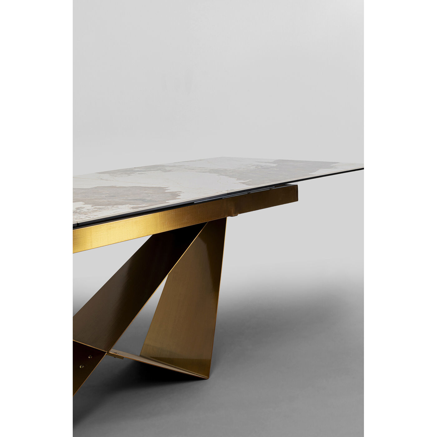 Стол обеденный раздвижной Connesso Brass 200(+60)x100 см