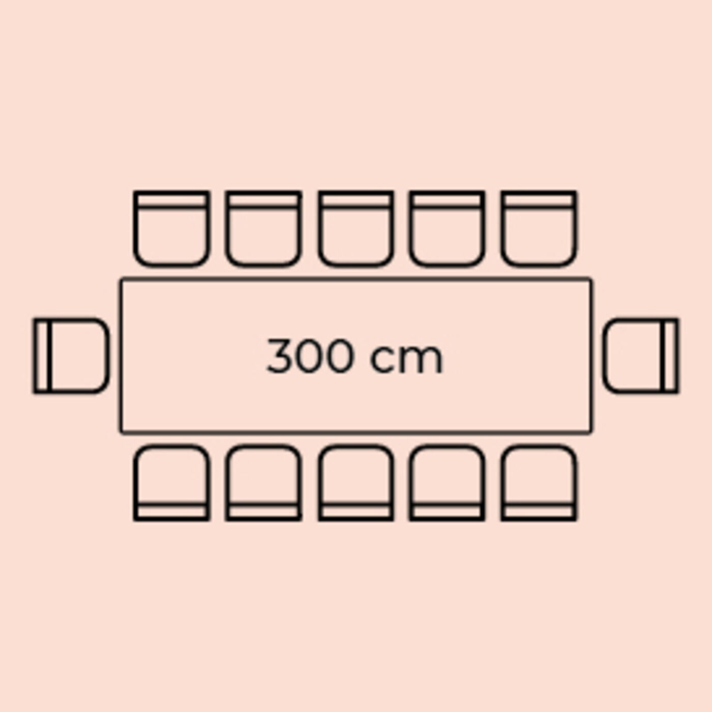 Стол Bug 300x90 см