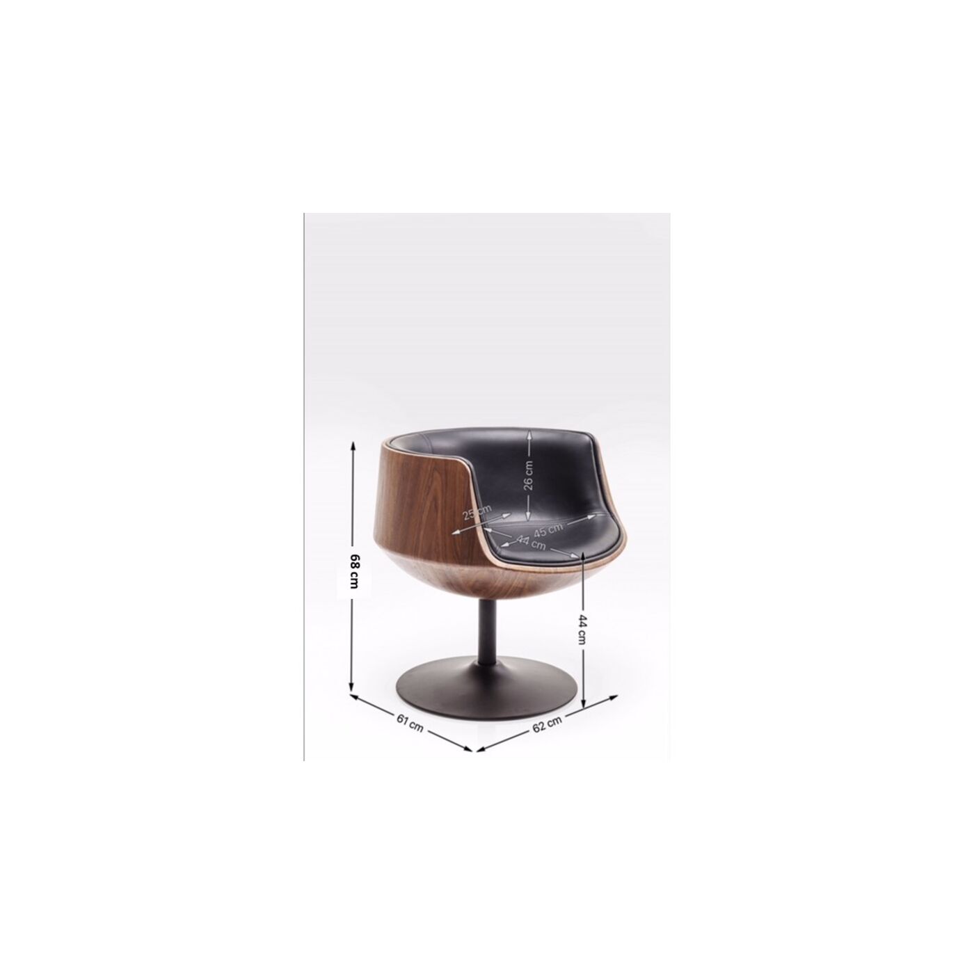 Кресло вращающееся Club Walnut