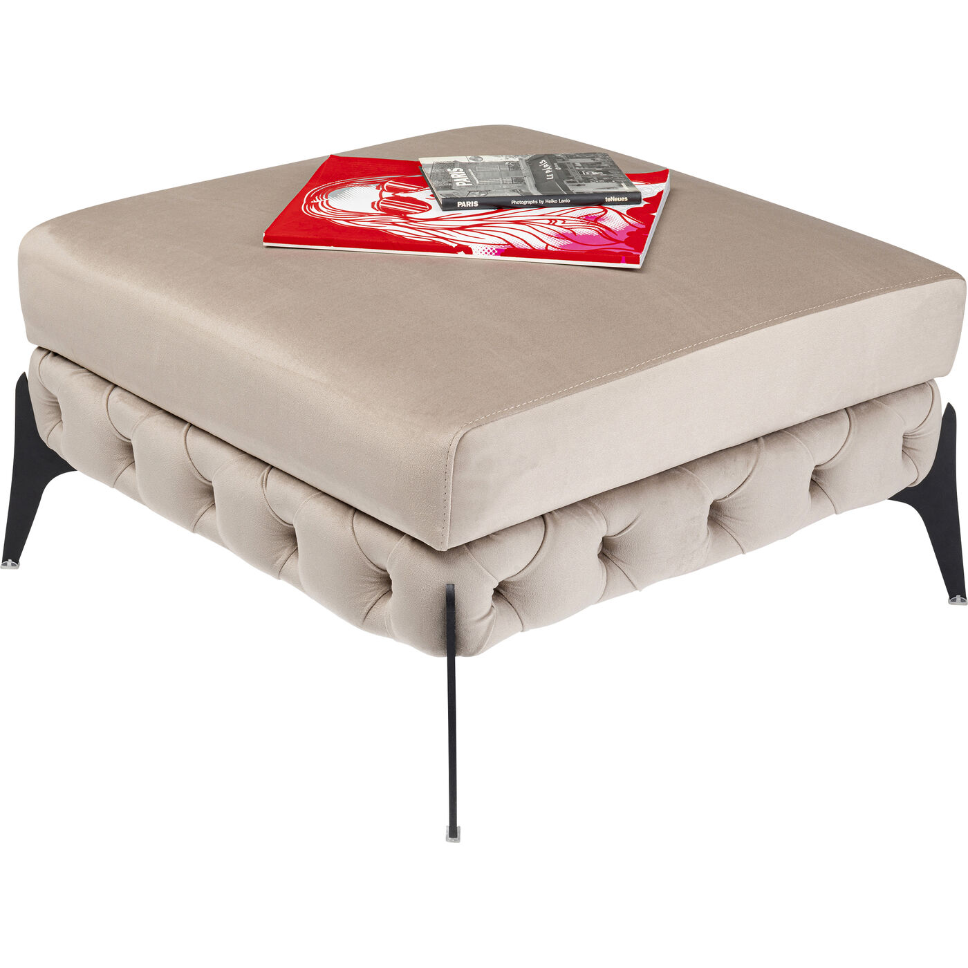 Пуф Bellissima Velvet Beige 80 см