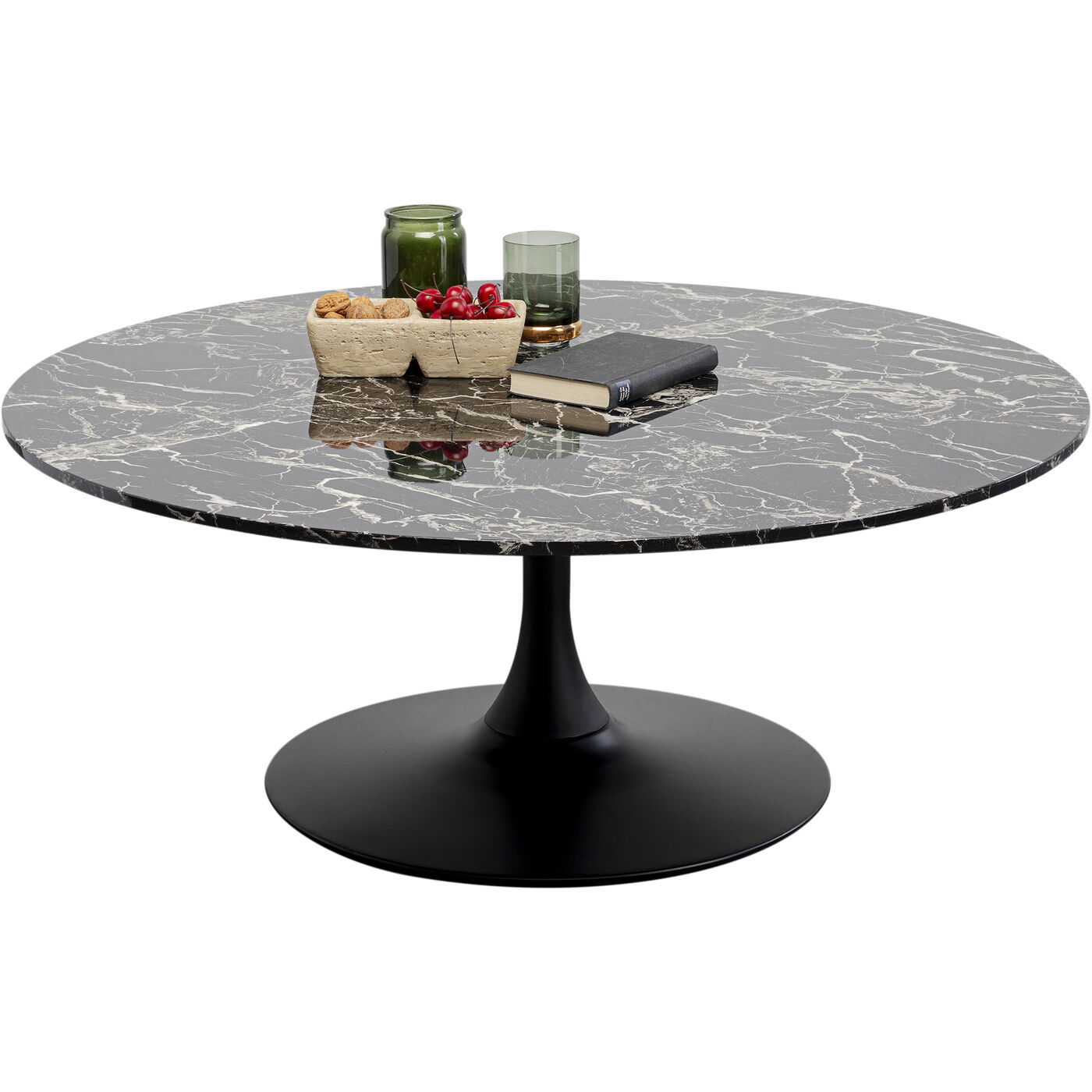 Стол кофейный Schickeria Marble Black Ø110 см