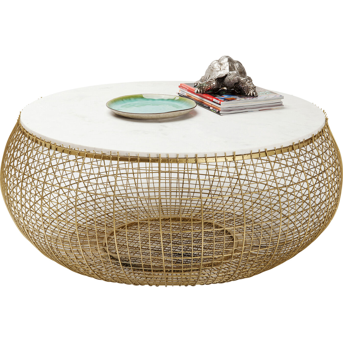 Стол кофейный Cesta Marbel Gold Ø100 см