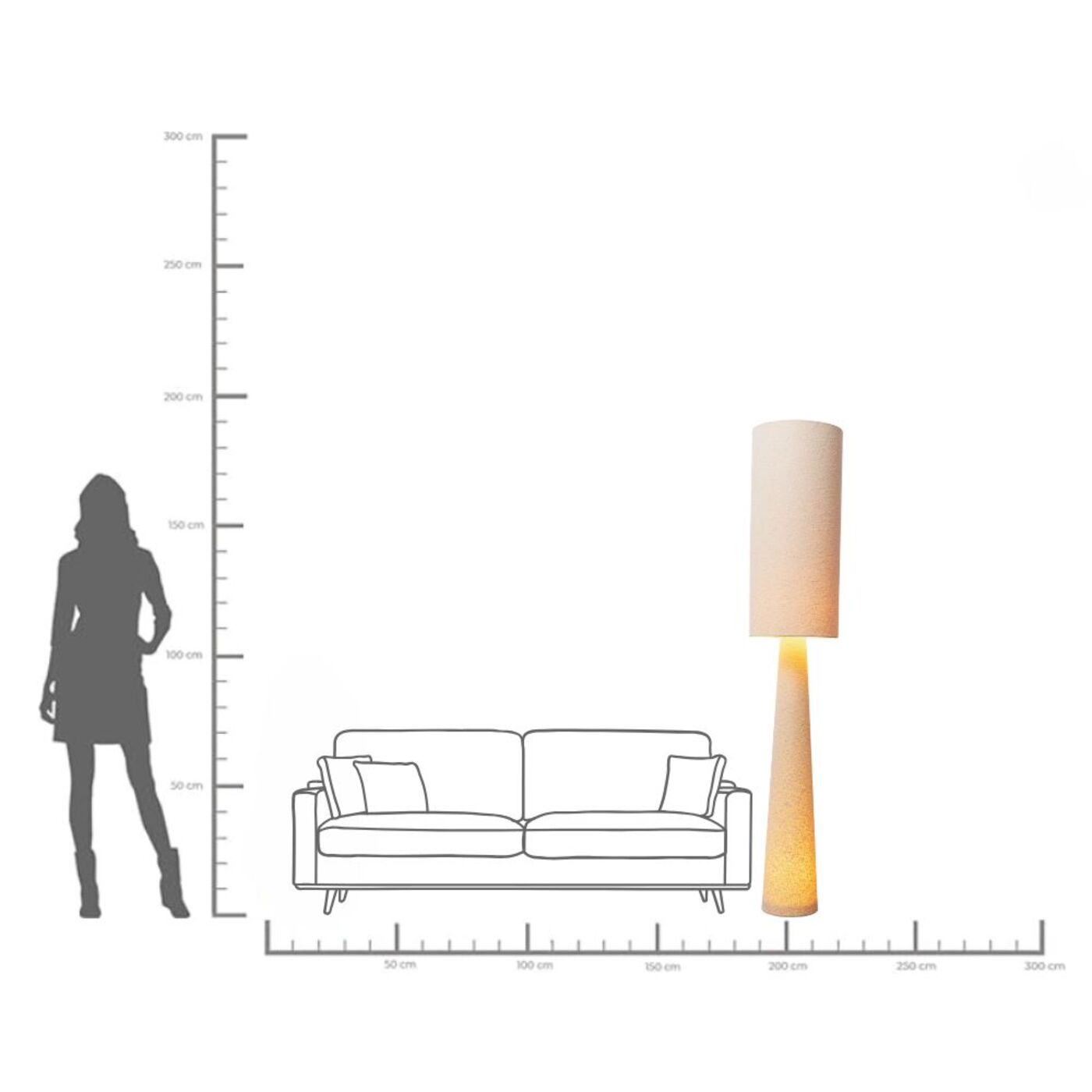 Светильник напольный Marleen Beige Boucle 190cm