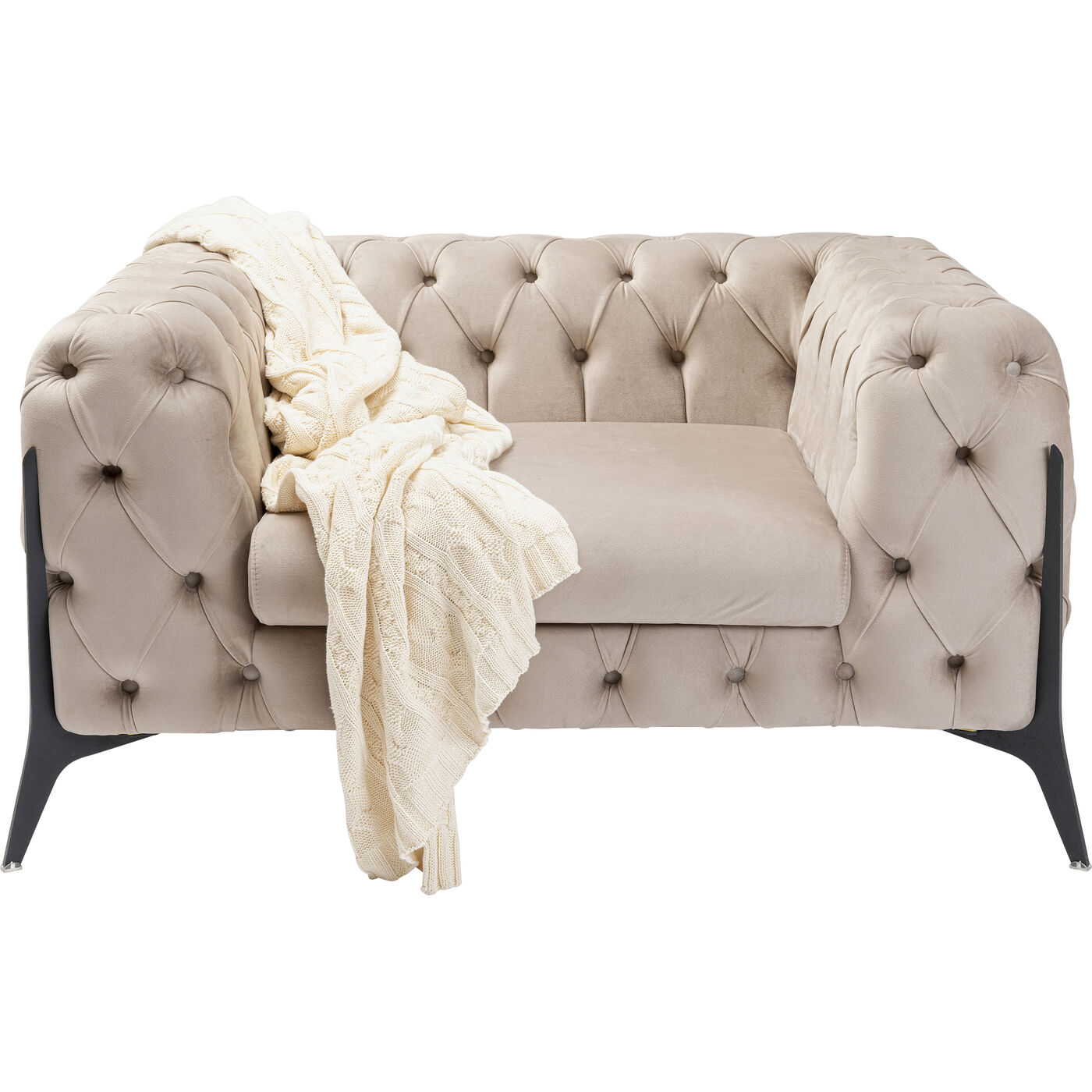Кресло Bellissima Velvet Beige 120 см