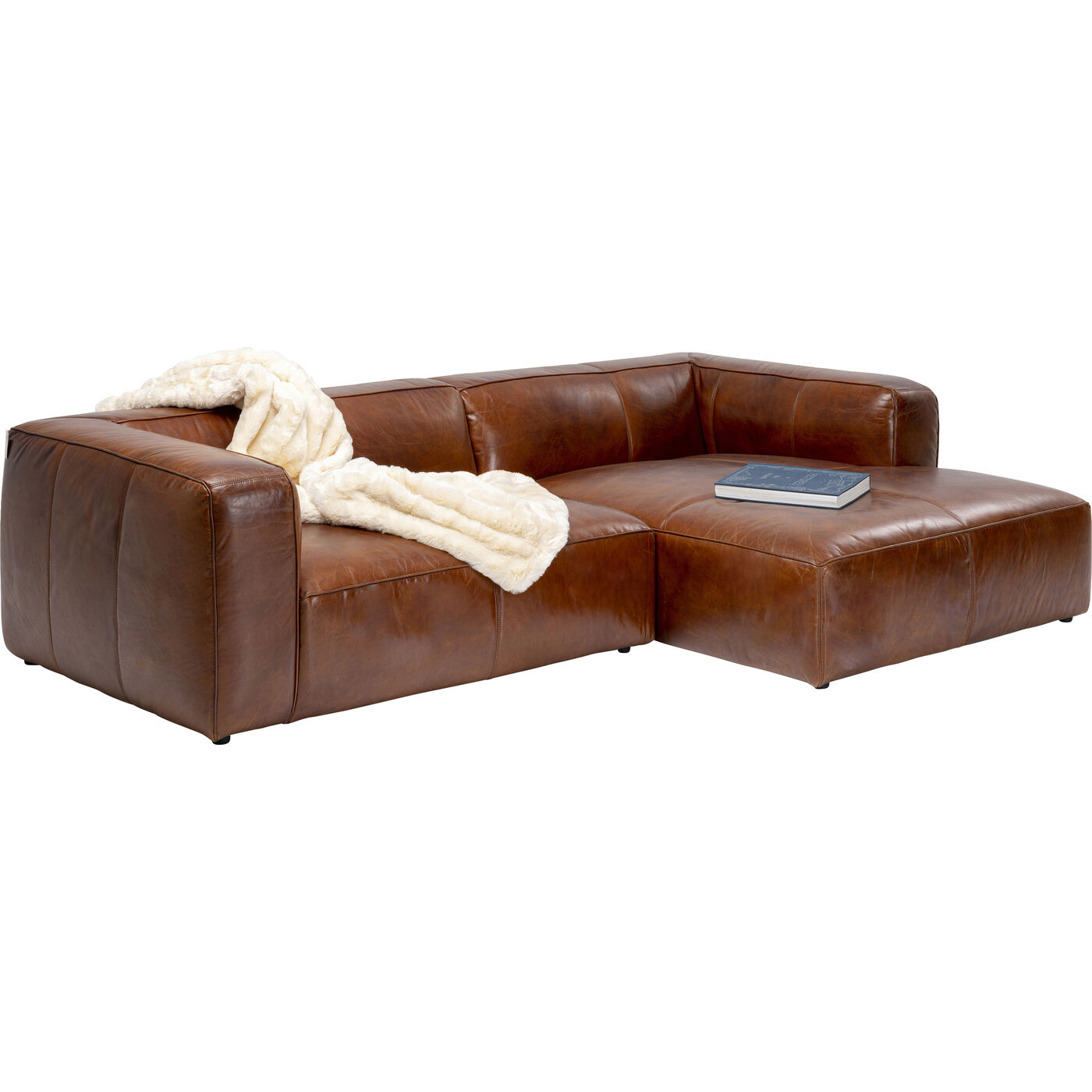 Диван угловой Cubetto Leather Brown 270 см