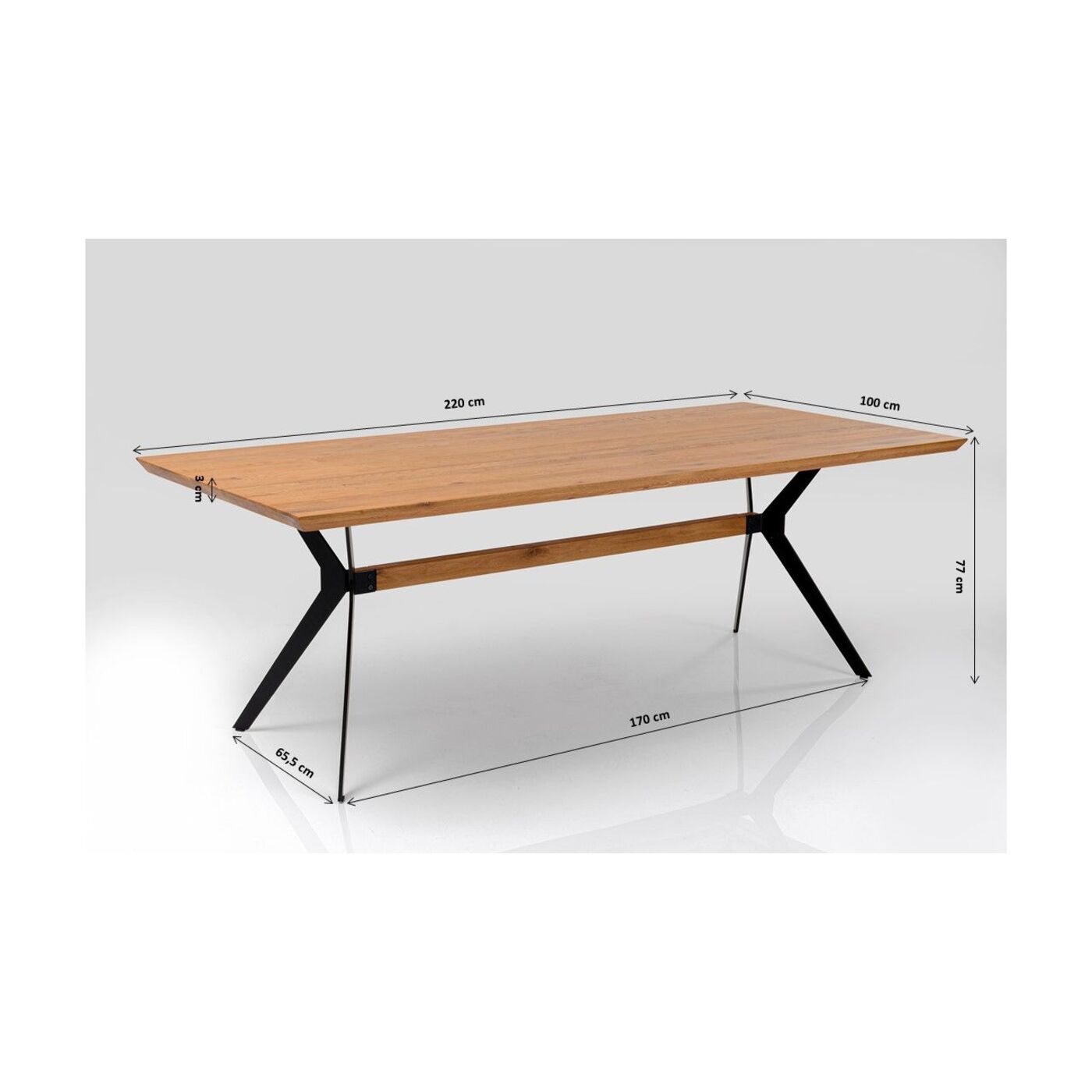 Стол Downtown Walnut 220x100 см