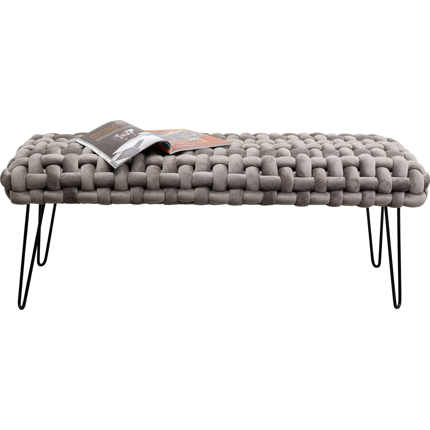 Скамья Weave Grey 128cm