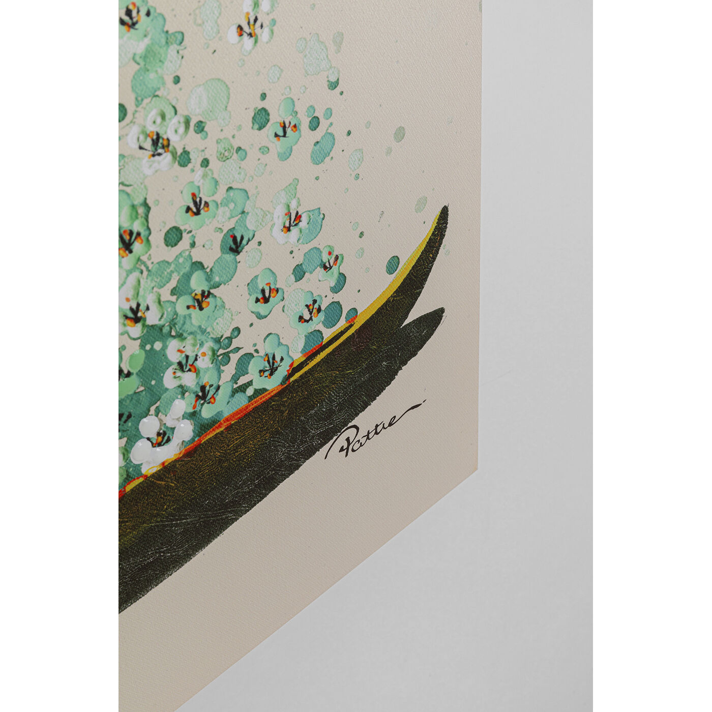 Картина на холсте Flower Boat Beige Green 120x160 см