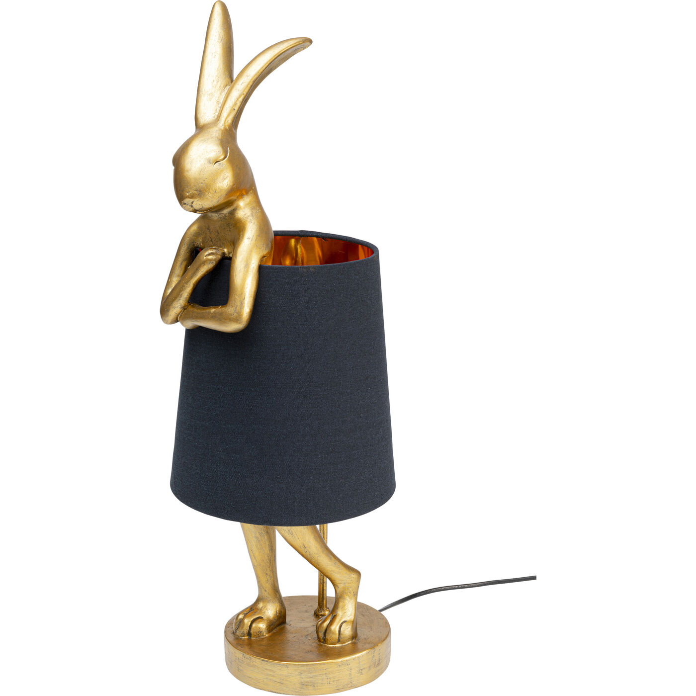Светильник настольный Animal Rabbit Gold/Black 68 см