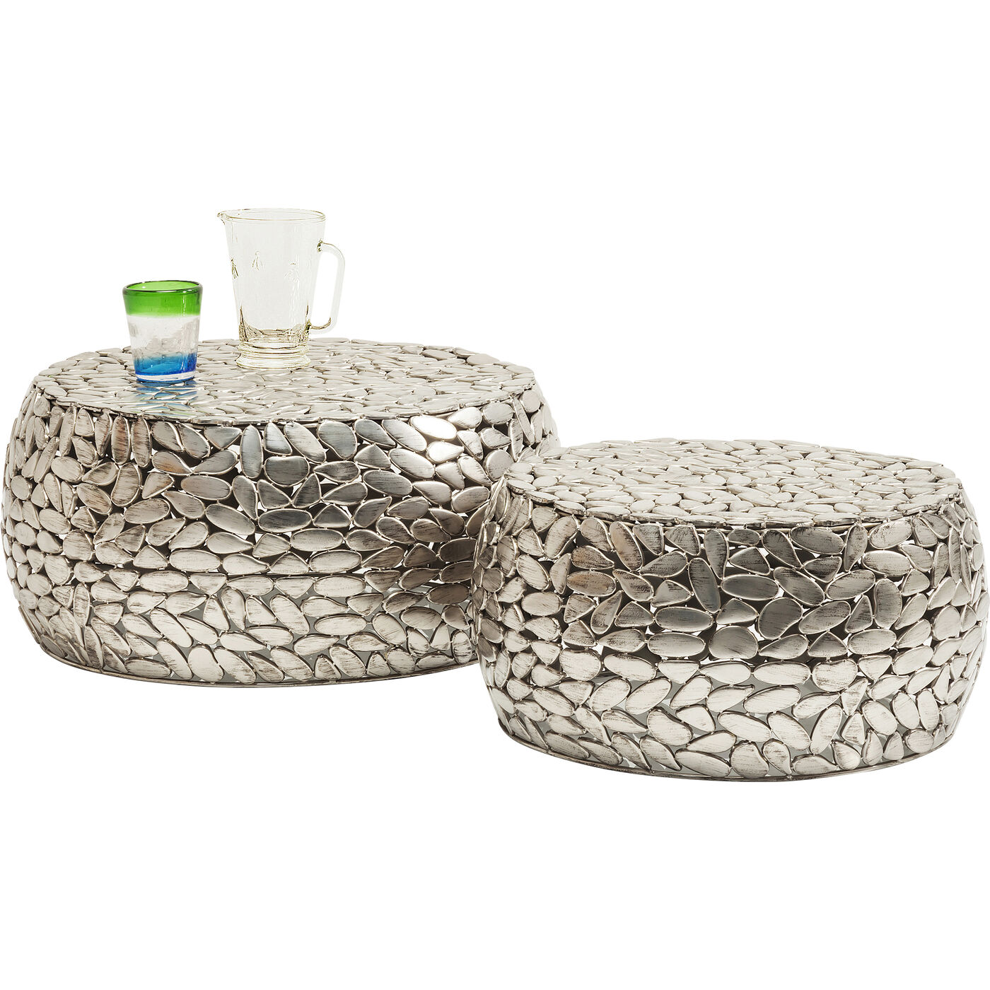 Стол кофейный Pebbles Deluxe Silver (2 шт)