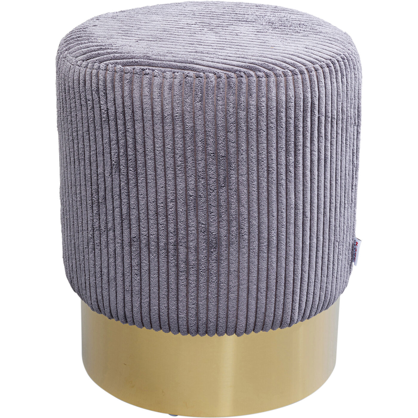 Пуф Cherry Grey Cord Brass Ø35 см