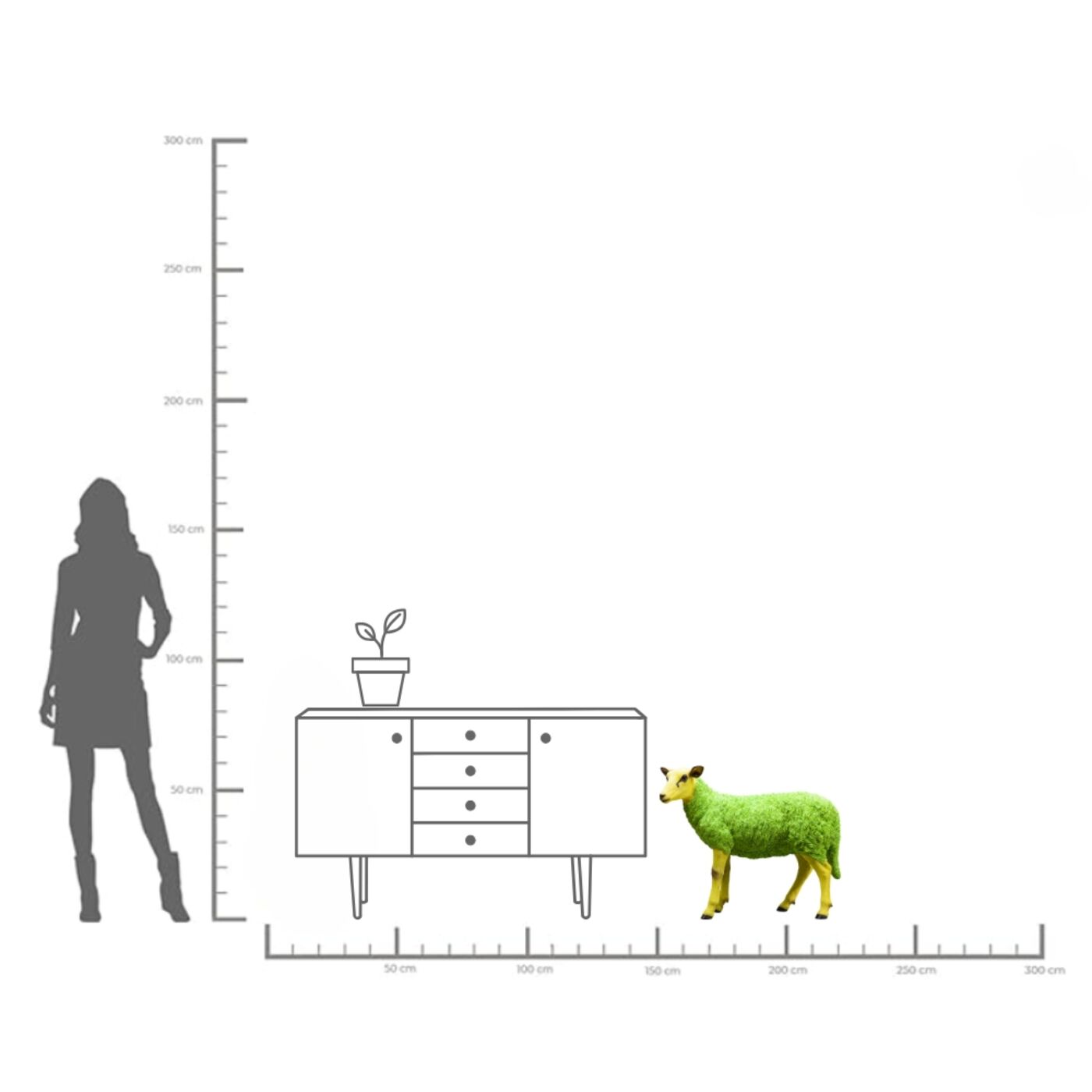 Фигура декоративная Sheep Colore Green