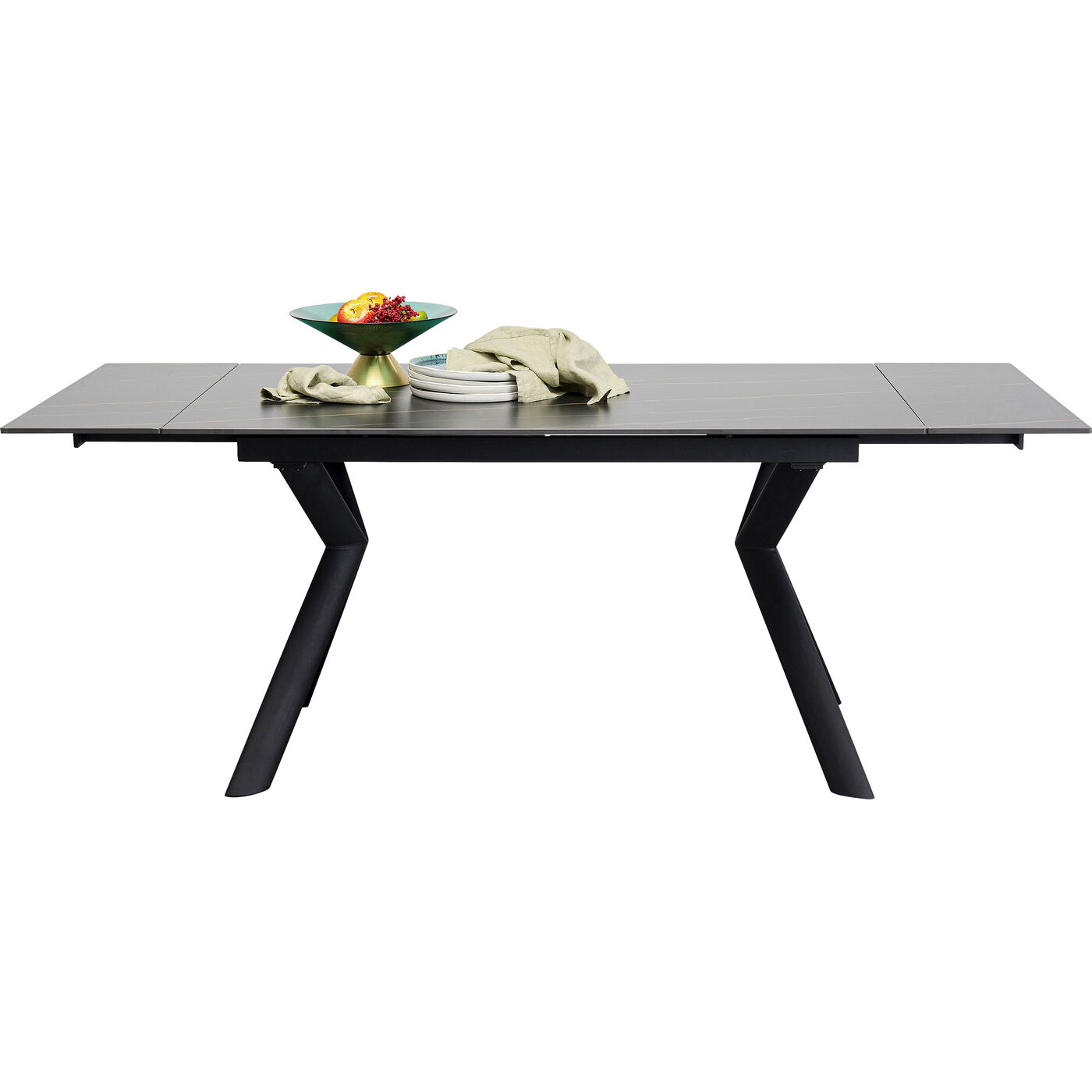 Стол обеденный раздвижной Xenia Black 140(30+30)x80 см