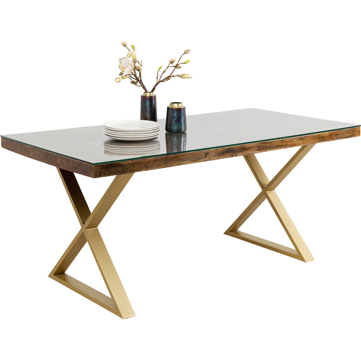Стол Conley Cross Brass 180x90
