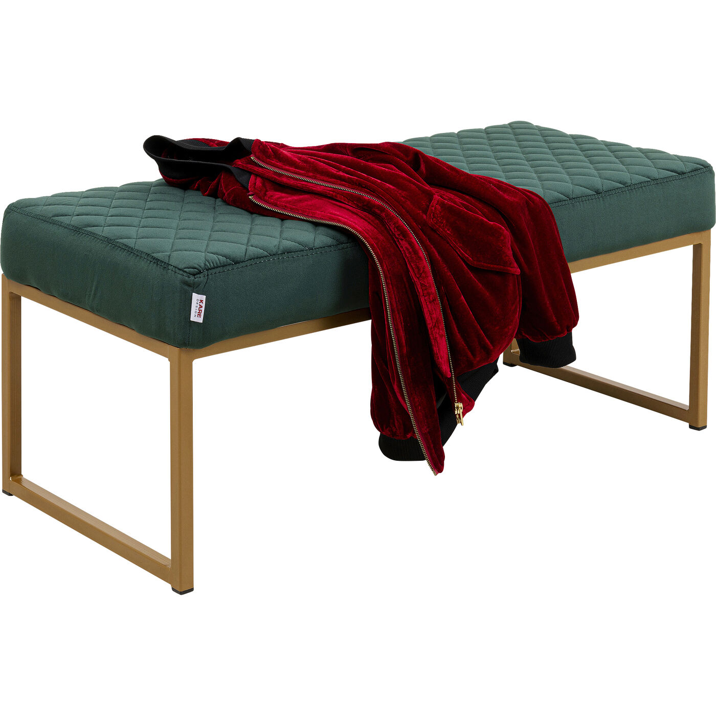 Скамья Smart Dark Green Brass 90x40 см