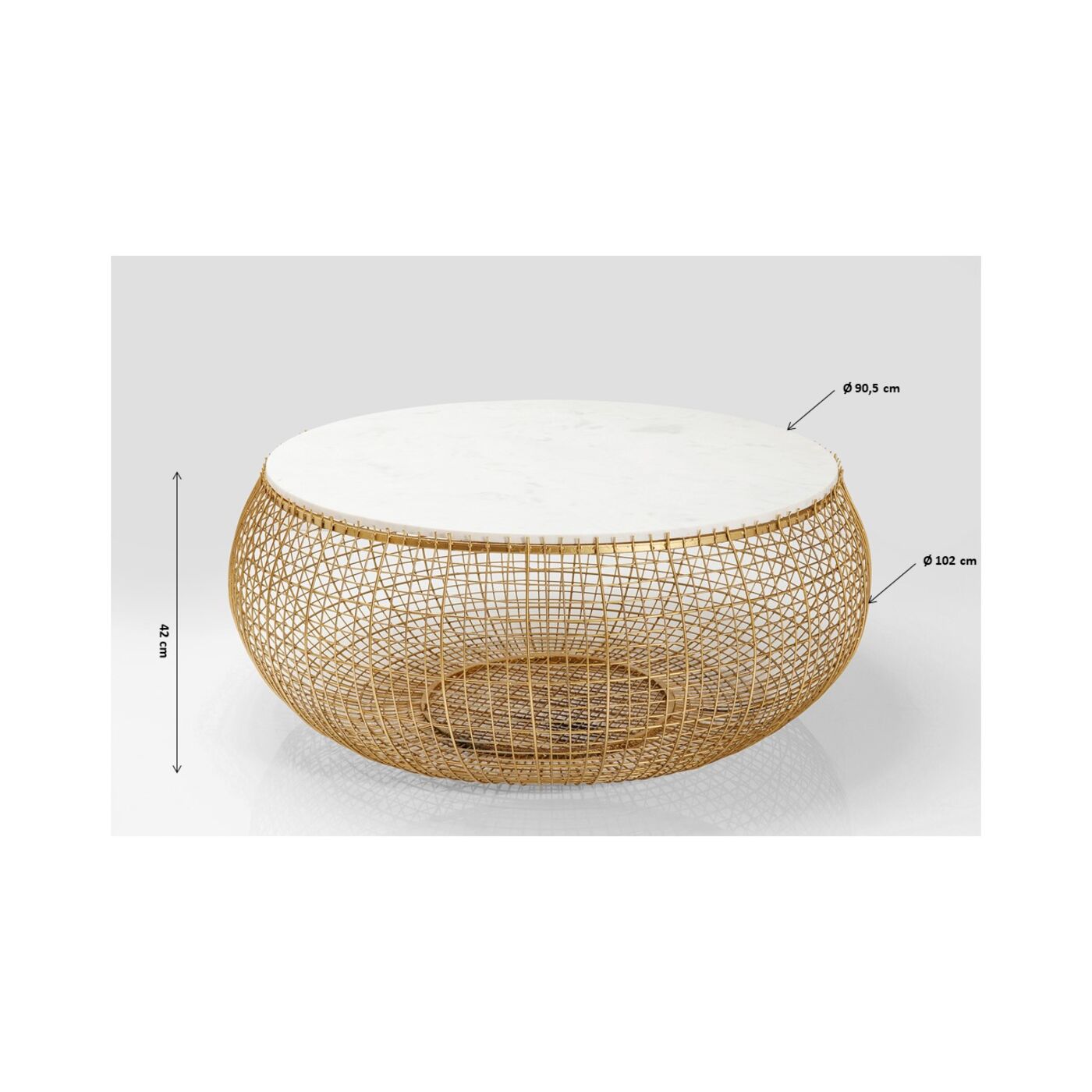 Стол кофейный Cesta Marbel Gold Ø100 см