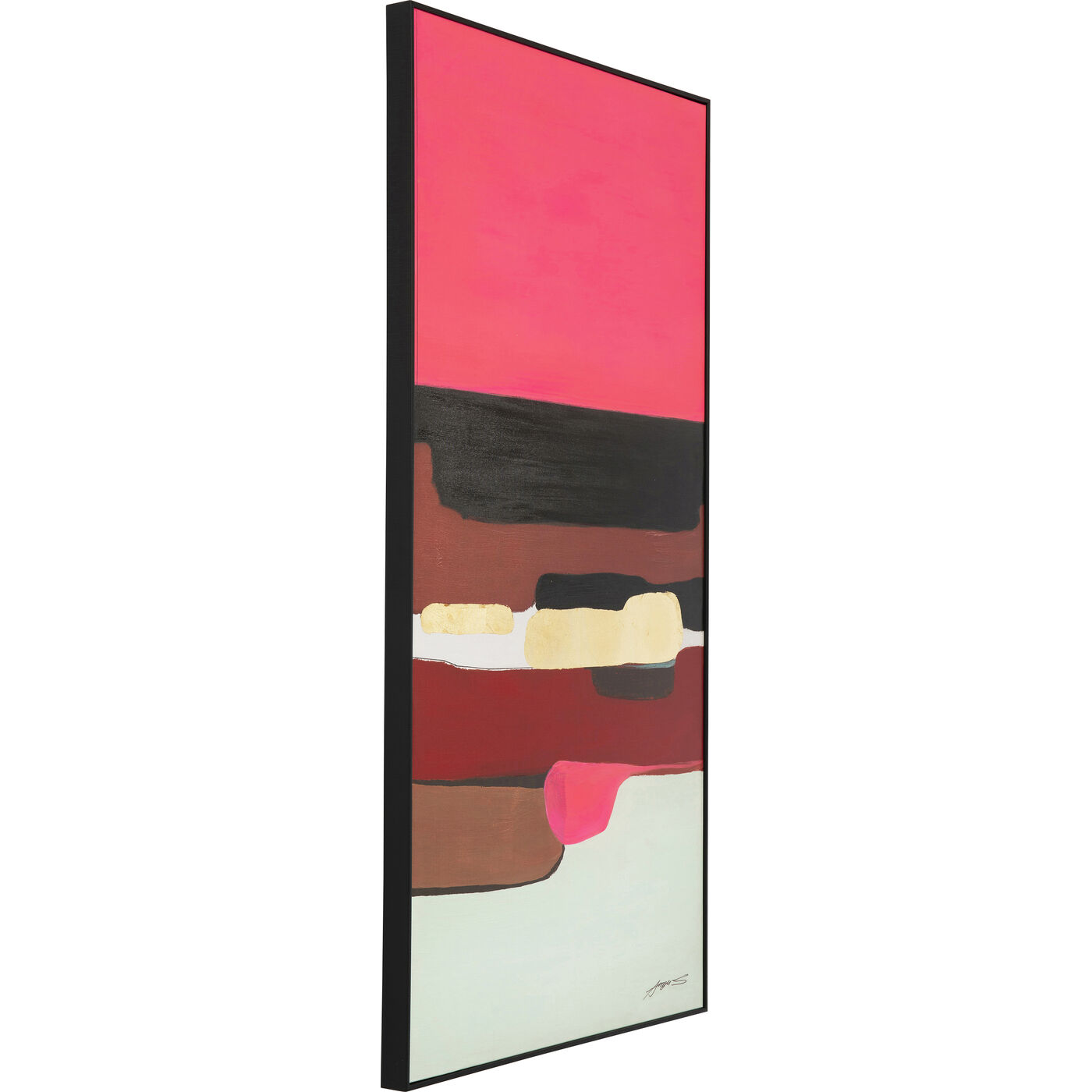 Картина в раме Abstract Shapes Pink 73x143 см