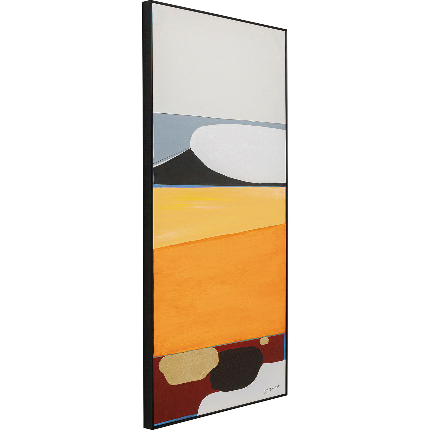 Картина в раме Abstract Shapes Orange 73x143 см