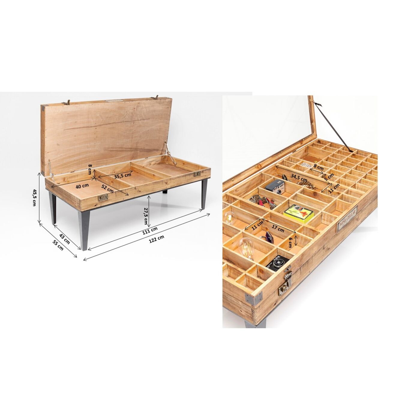Стол кофейный Collector 122x55 см