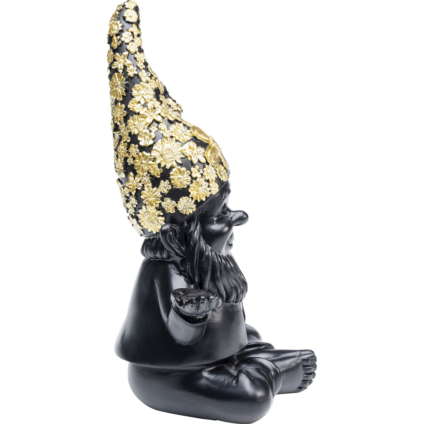 Фигура декоративная Gnome Meditation Black Gold 19 см