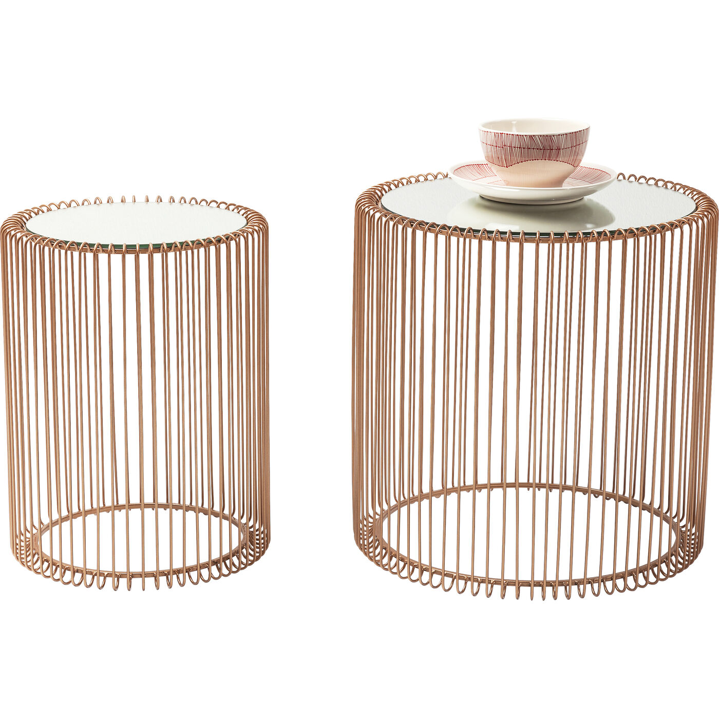 Стол приставной Wire Copper Ø44 см (2 шт)