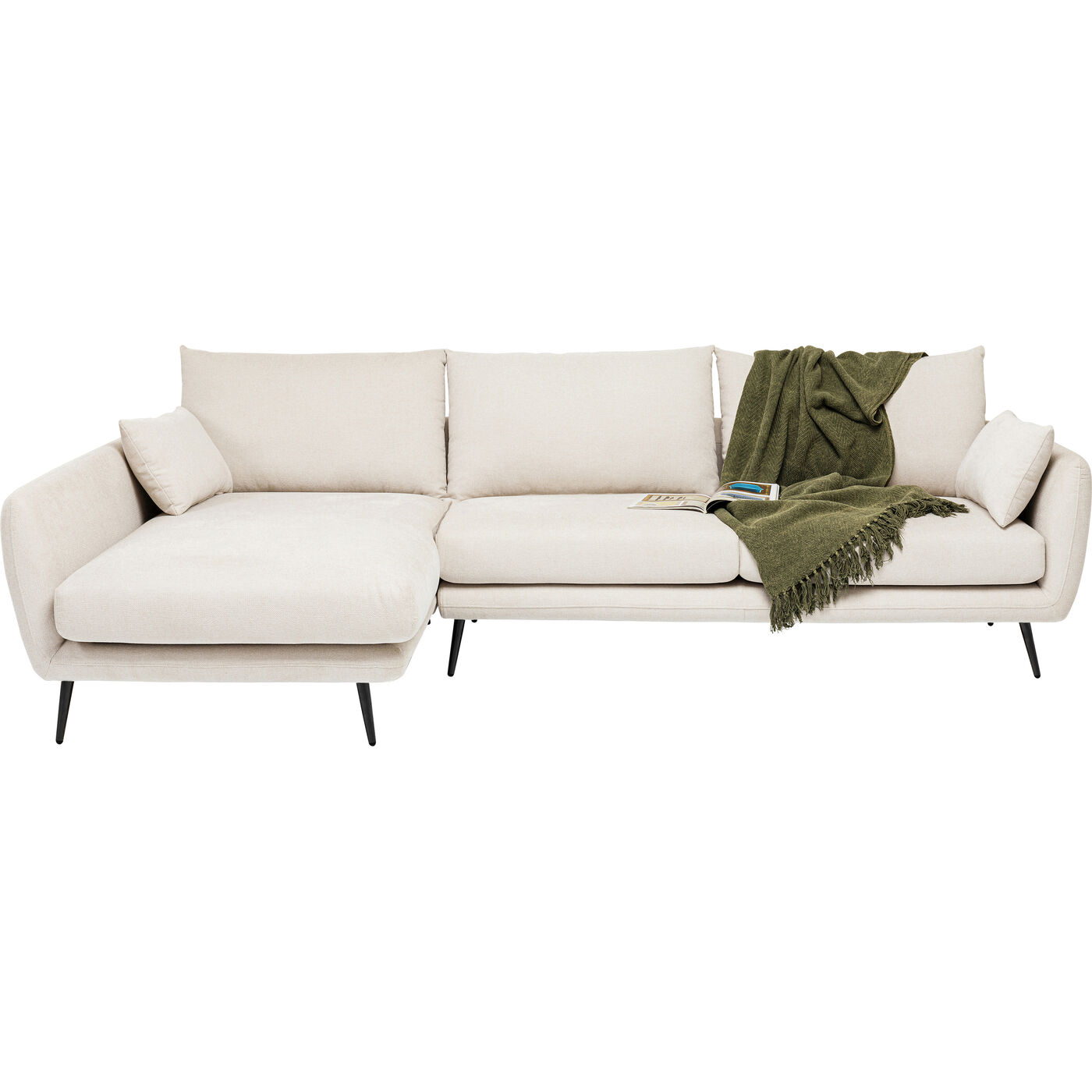 Диван угловой левосторонний Amalfi Left Creme 275 см