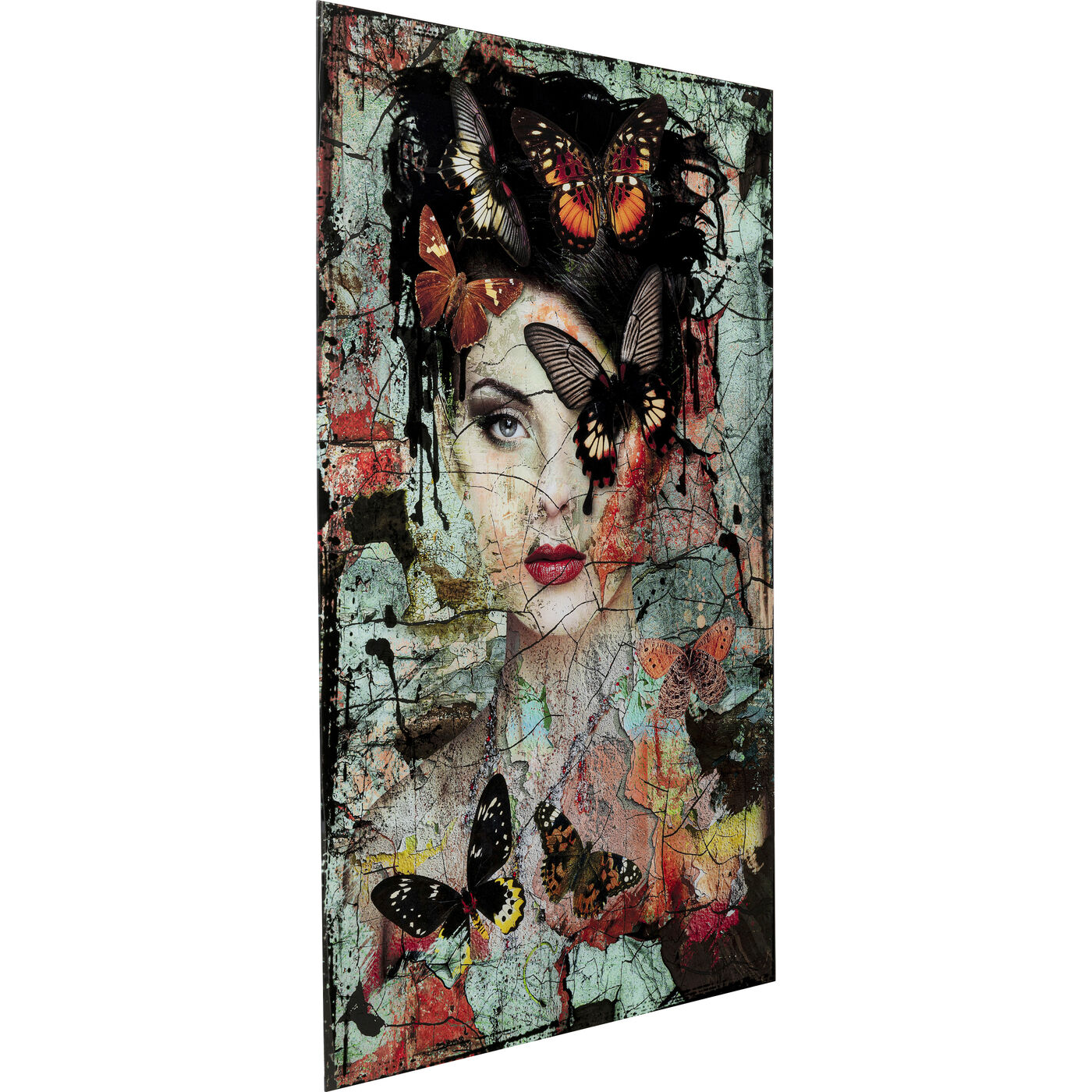Картина стеклянная Lady Butterfly 100x150 см