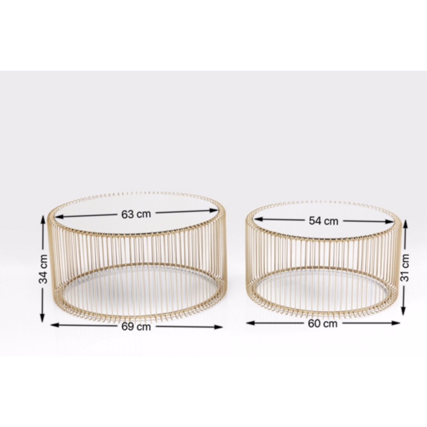 Стол кофейный Wire Brass (2 шт)