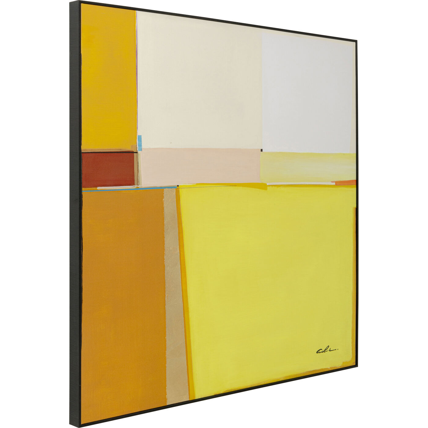 Картина в раме Abstract Shapes Yellow 113x113 см