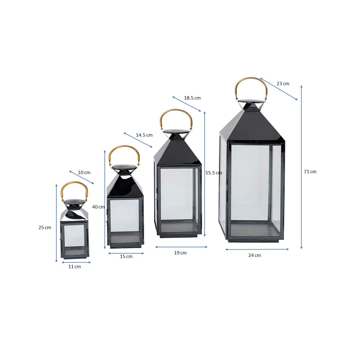 Фонарь Giardino Black Gold (4 шт)