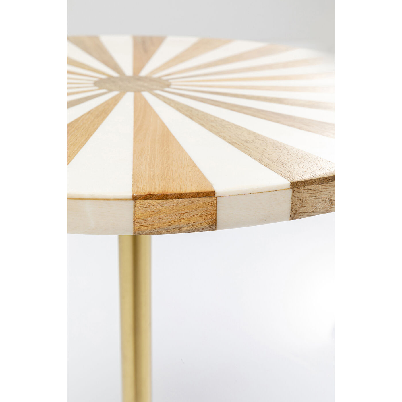 Стол приставной Domero Cirque Gold White Ø40 см