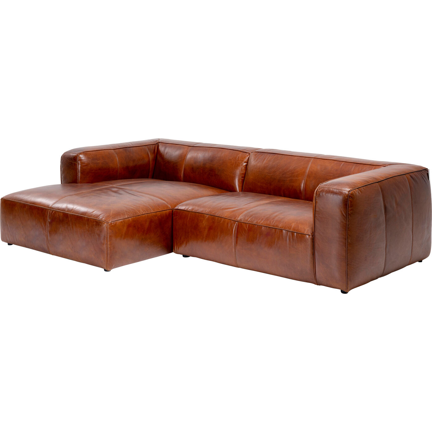 Диван угловой Cubetto Leather Brown 170x270 см