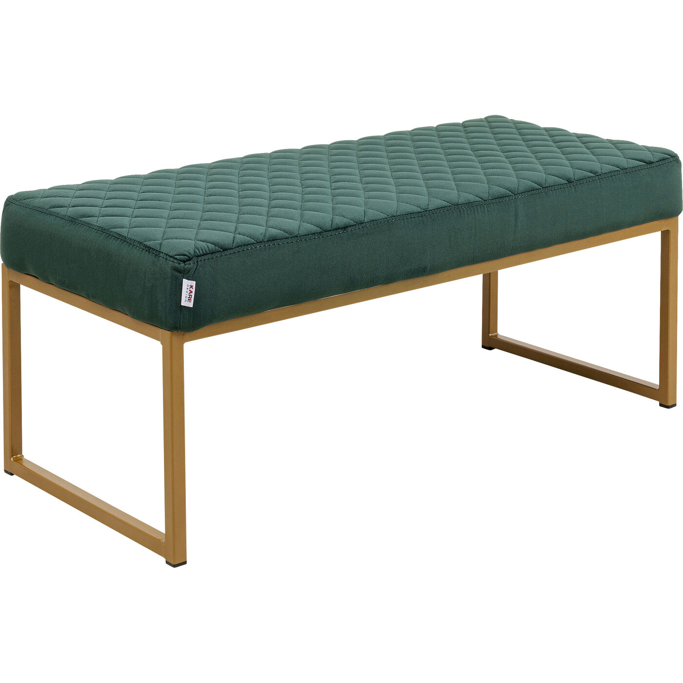 Скамья Smart Dark Green Brass 90x40 см