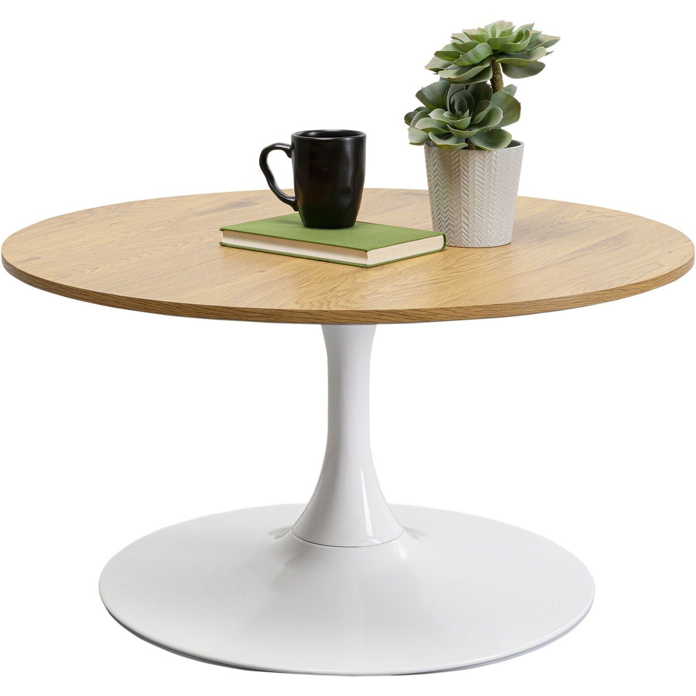 Стол кофейный Schickeria Oak White Ø80 см
