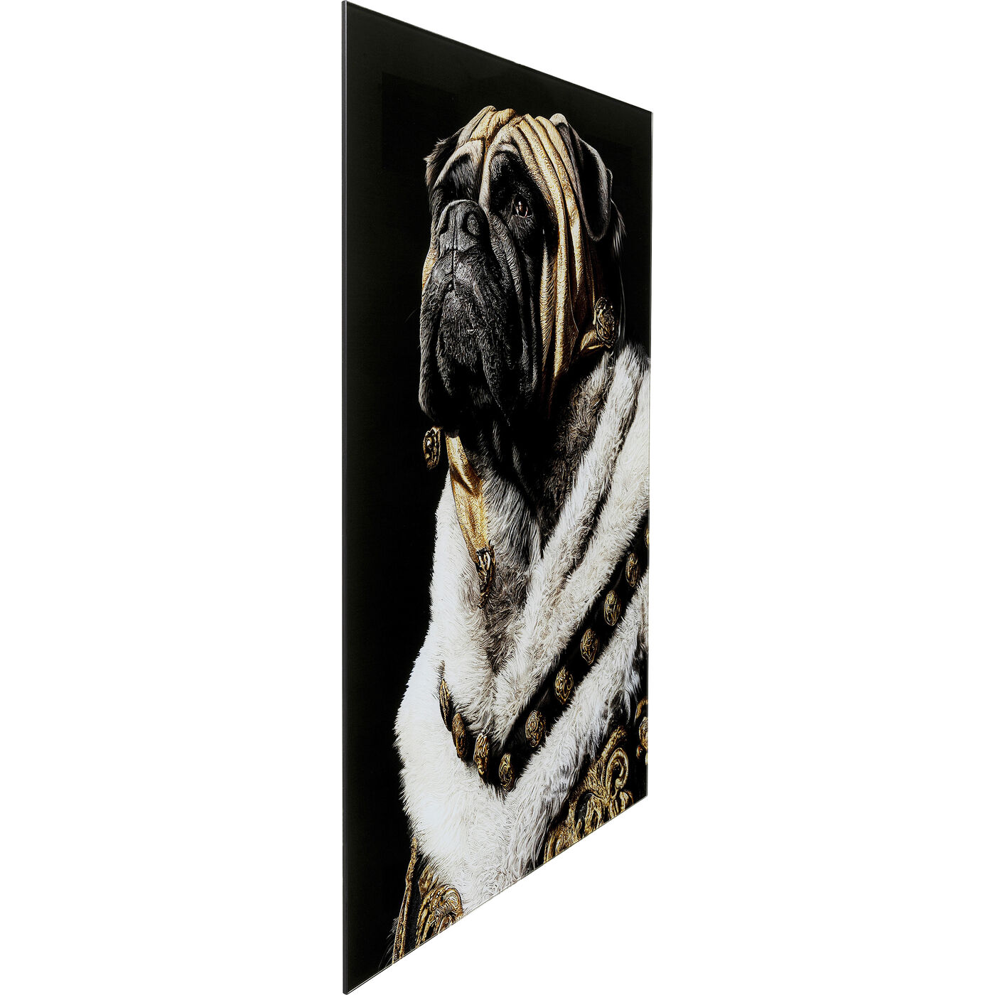 Картина стеклянная King Pug 40x60 см