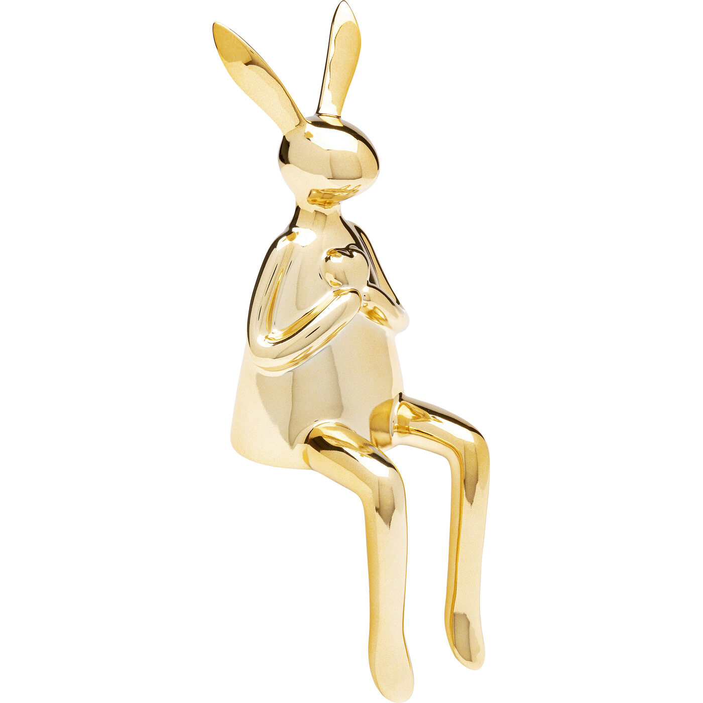 Фигура декоративная Sitting Rabbit Heart Gold 29 см