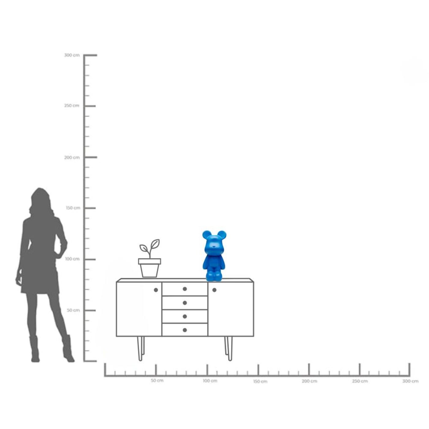 Фигура декоративная Bear Blue 51 см