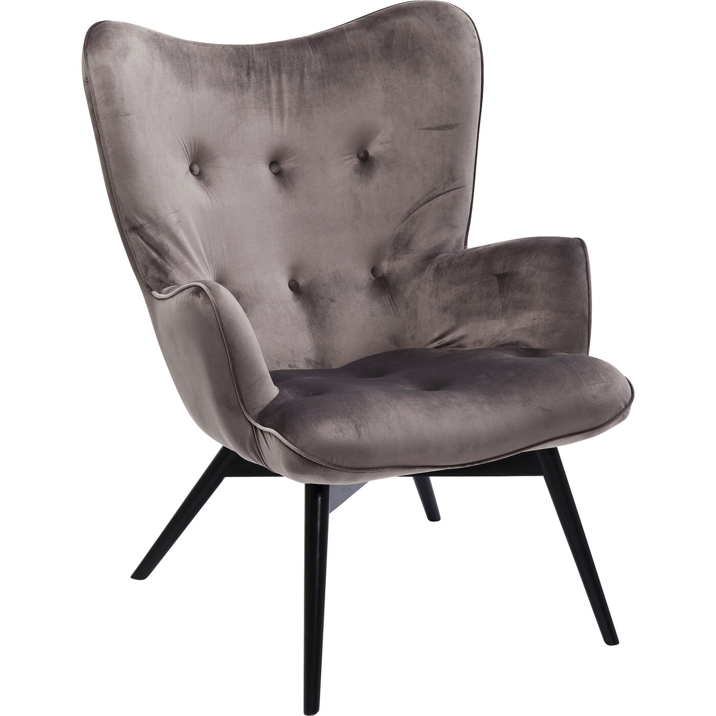 Кресло Black Vicky Velvet Grey