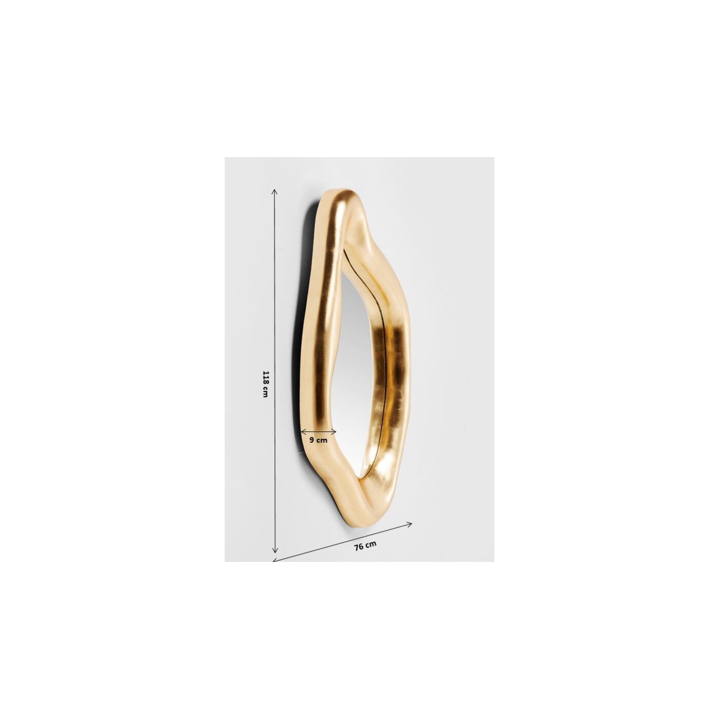 Зеркало Hologram Gold 119x76 см