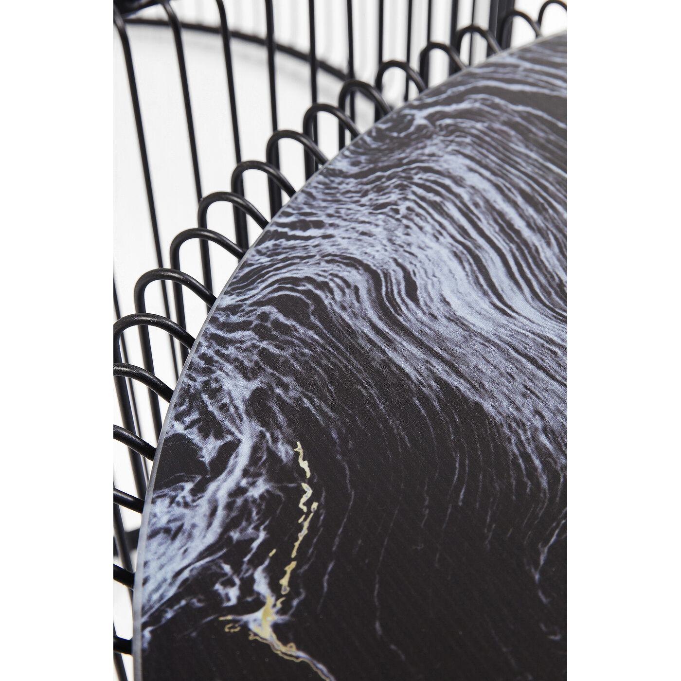 Стол кофейный Wire Glass Marble Black (2 шт)