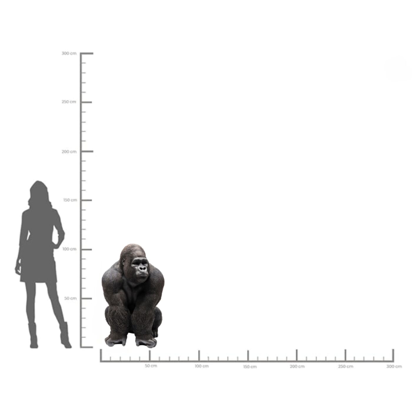 Фигура декоративная Monkey Gorilla Front XXL 107 см
