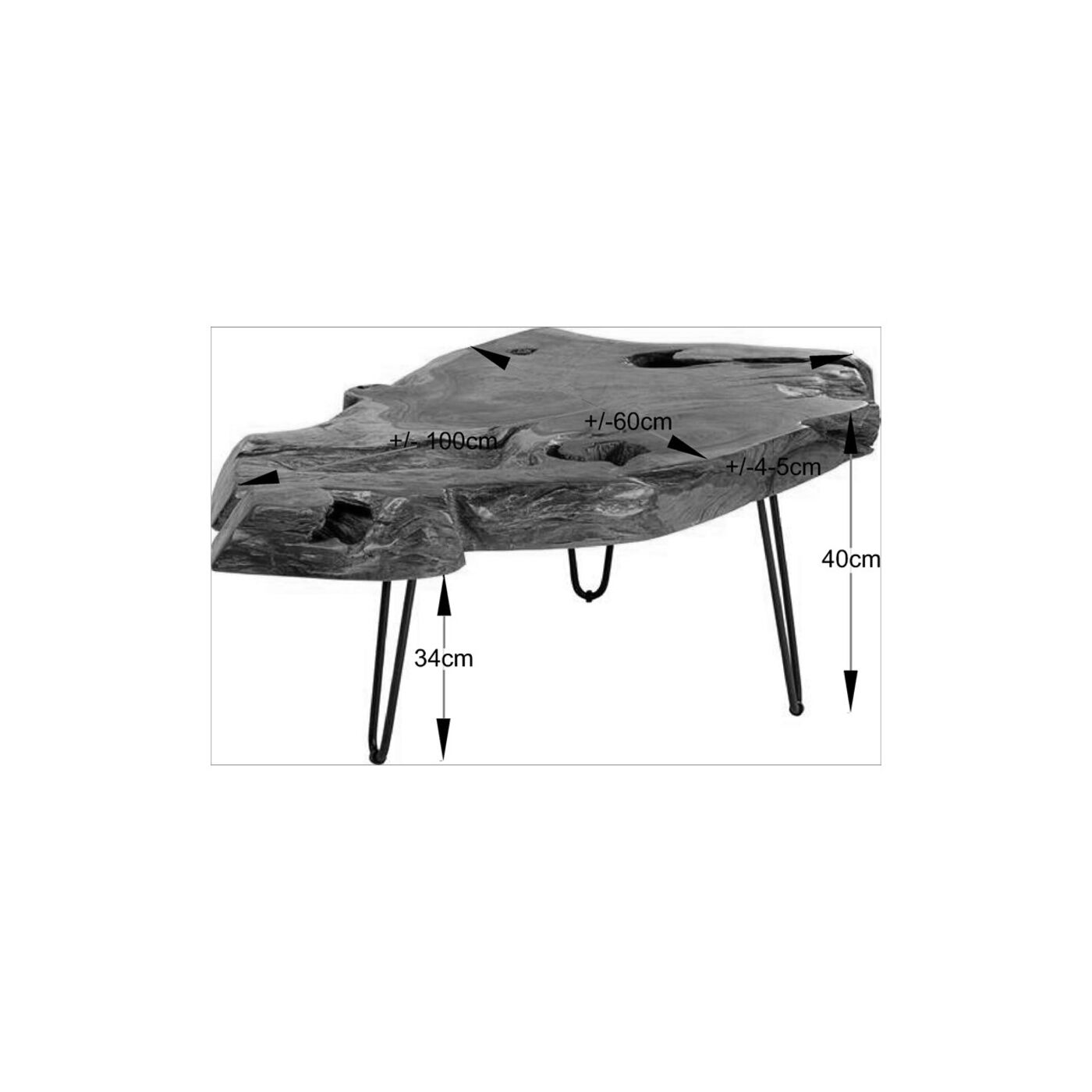 Стол кофейный Aspen Nature 100x60 см