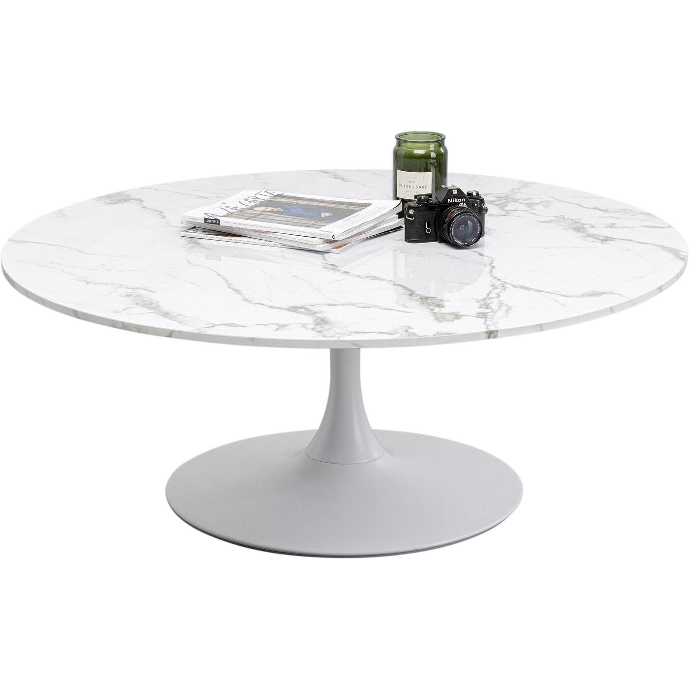Стол кофейный Schickeria Marble White Ø110 см