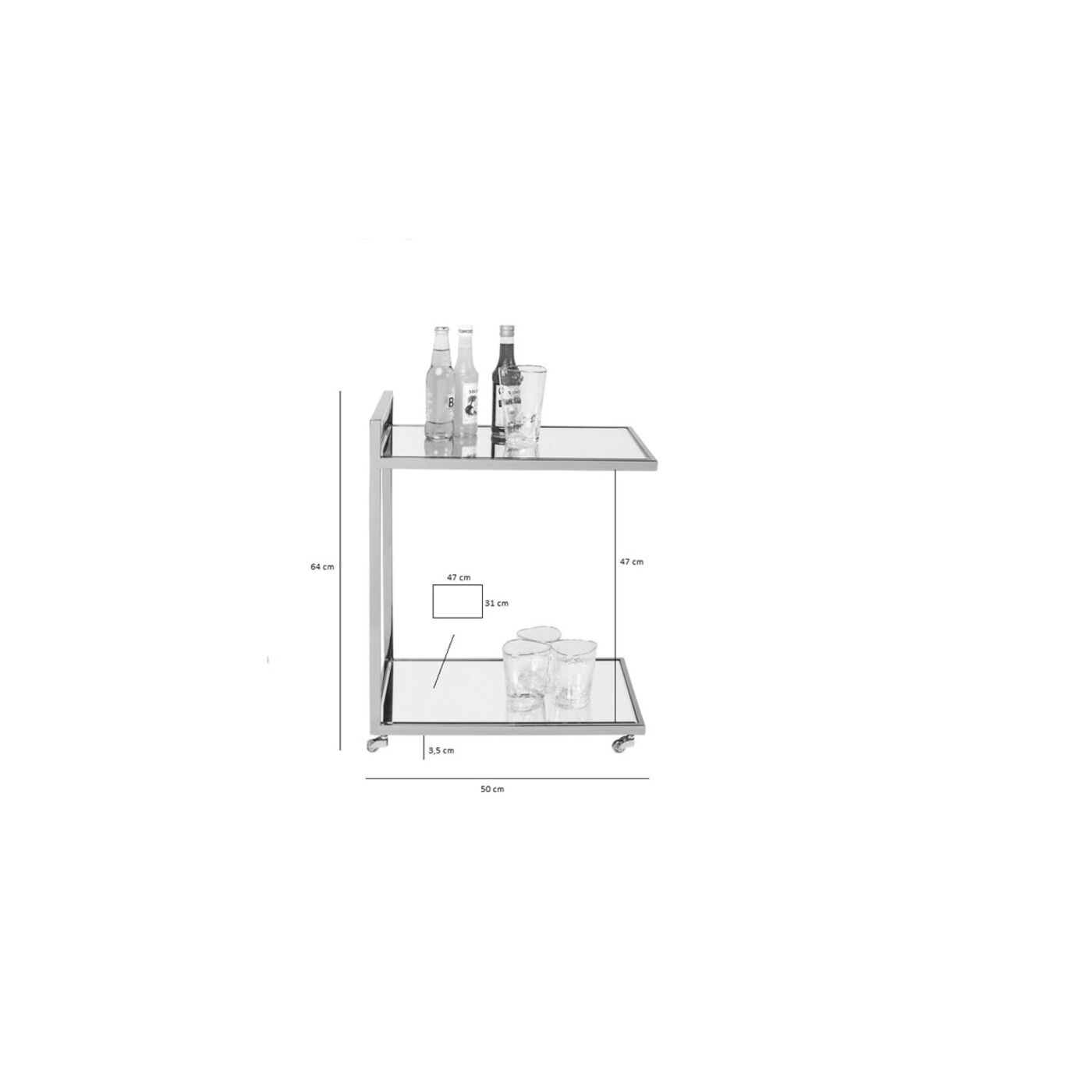 Сервировочный стол Classy Chrome