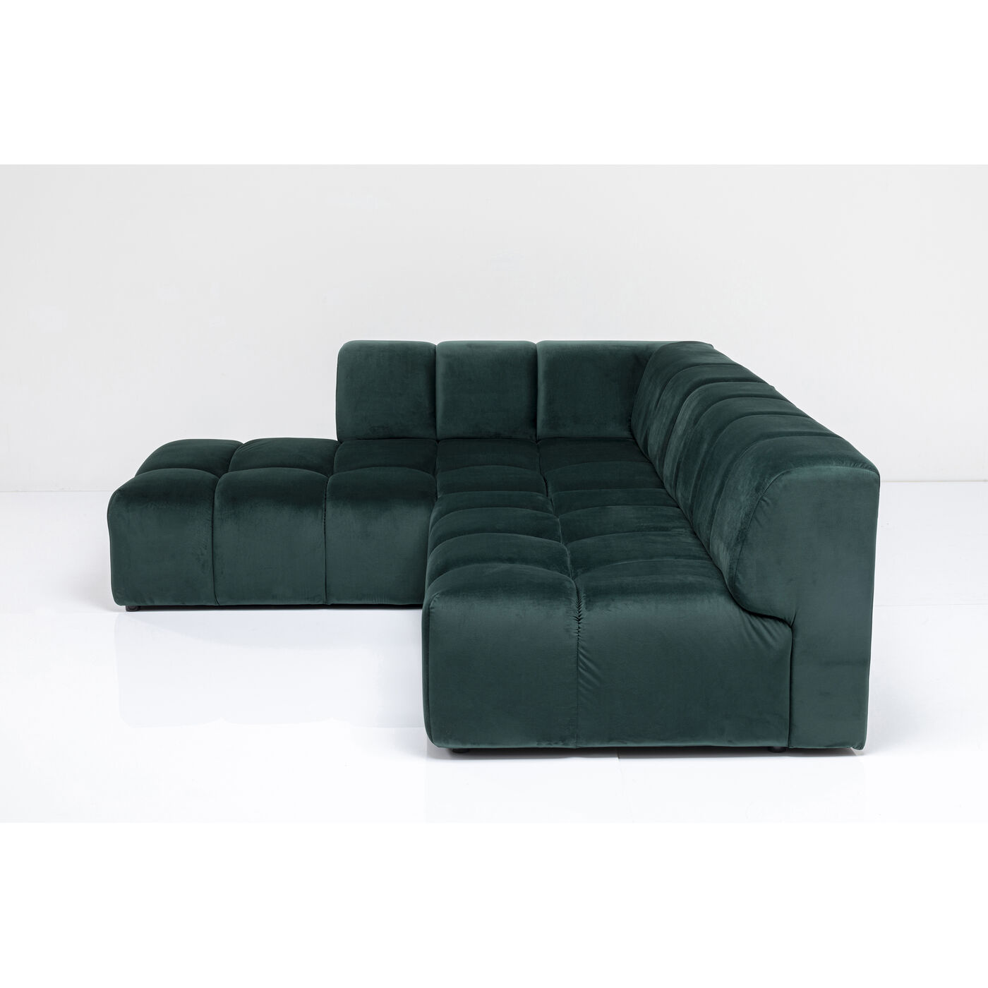 Диван угловой левосторонний Belami Velvet Dark Green Left 265 см