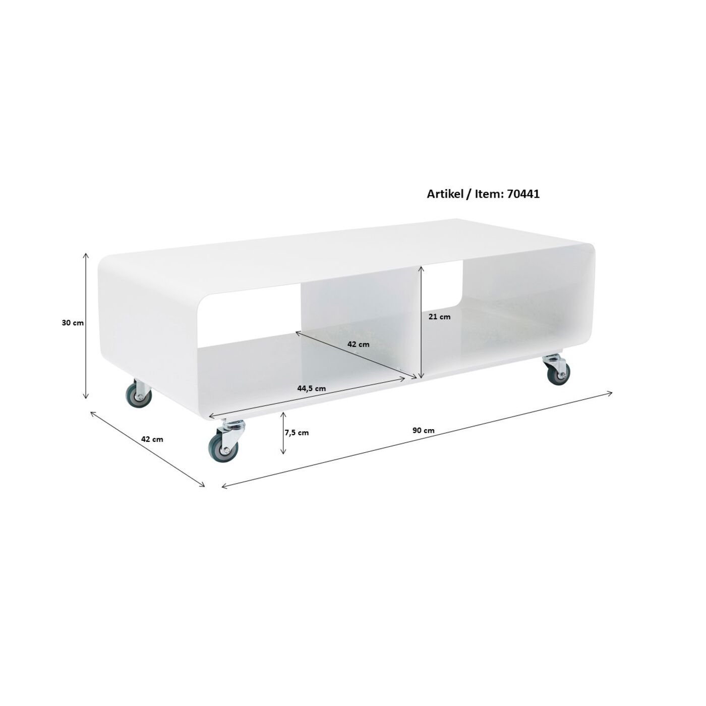 ТВ-тумба Lounge M Mobil Grey 90x30 см