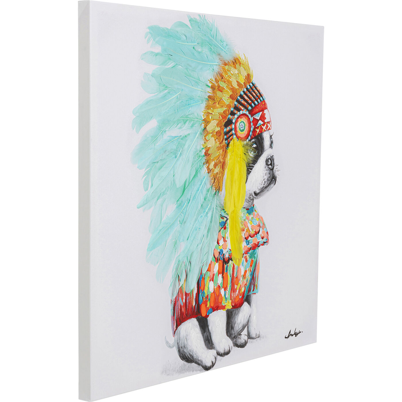 Картина Headdress Dog 80x80 см