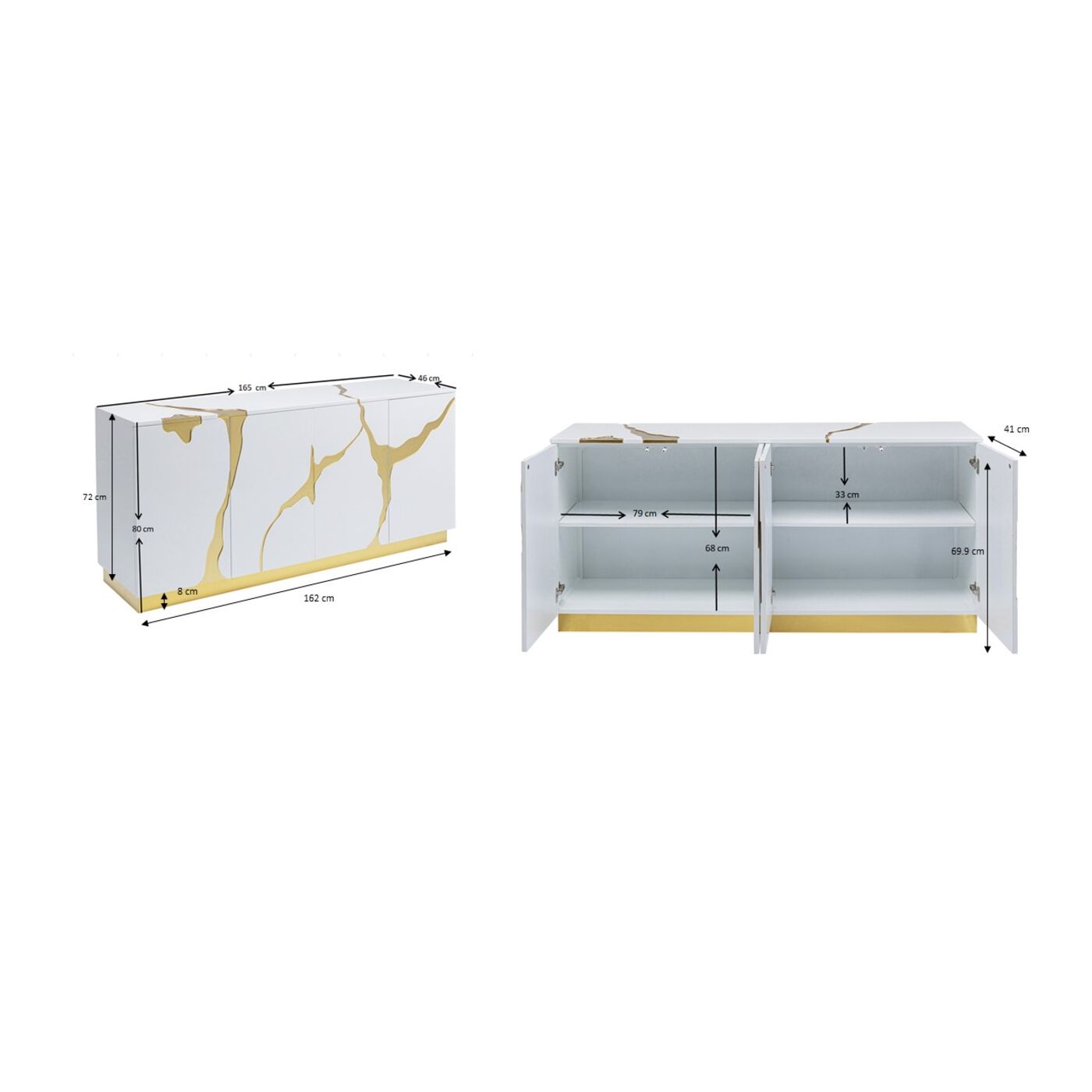 Комод Cracked 165x80 см